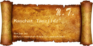 Maschat Tasziló névjegykártya